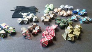 metal polyhedral gaming dice
