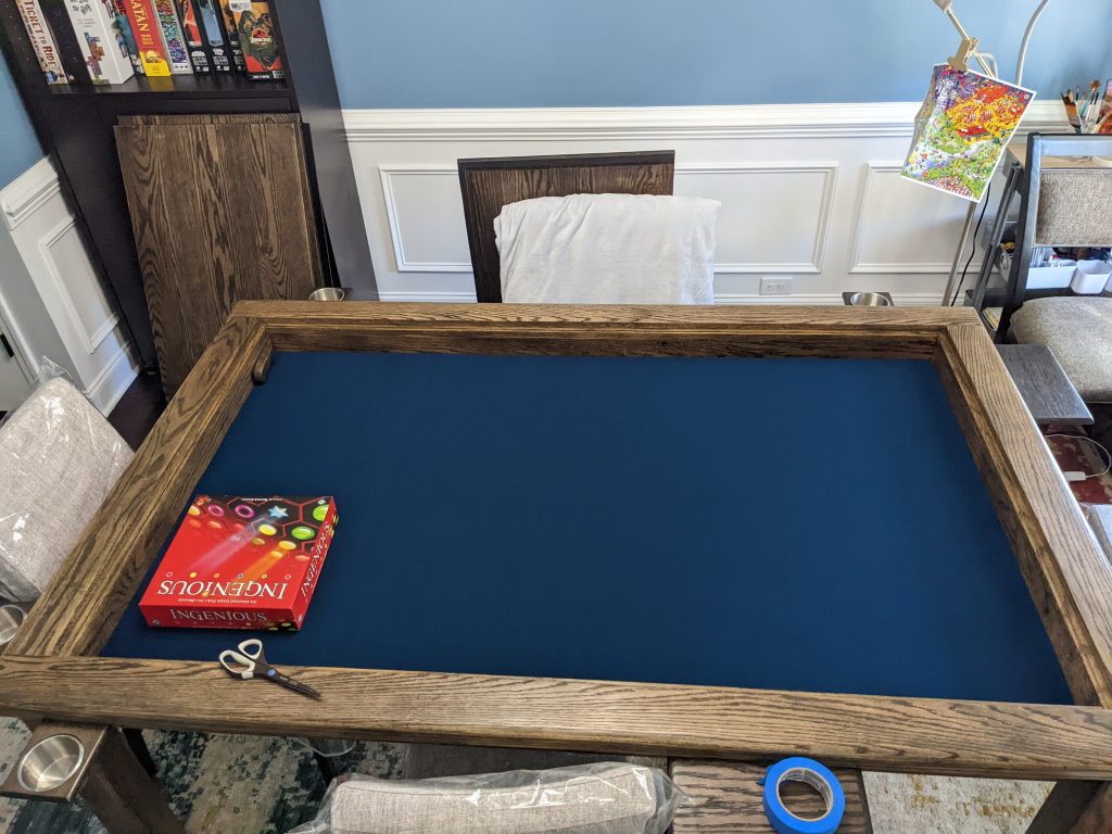 navy blue neoprene gaming mat